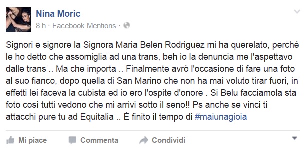 Nina Moric Facebook
