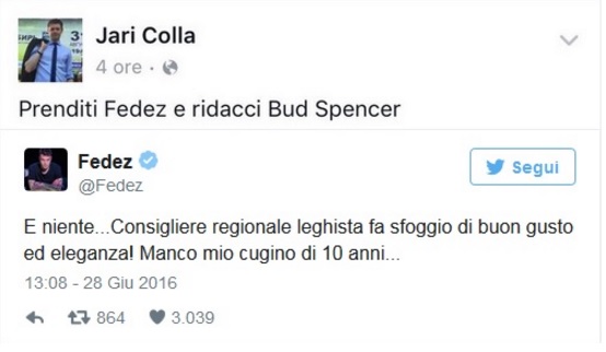 Jari Colla (Lega) su facebook: