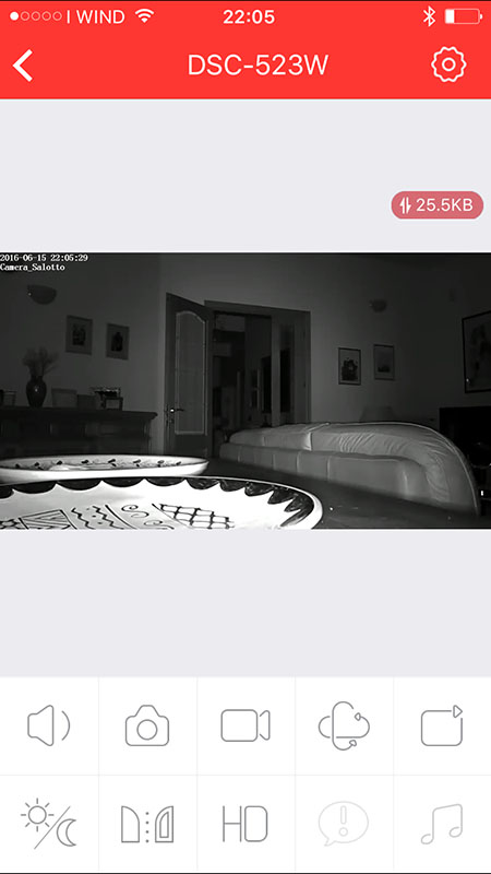 Telecamera IP WiFi 720p motorizzata ios
