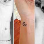 Tatuaggi piccoli polso luna stelle