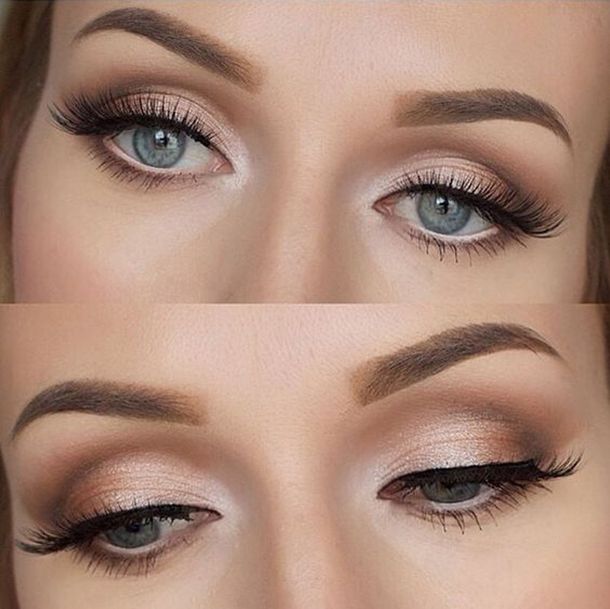 trucco semplice occhi marroni. trucco semplice con eyeliner