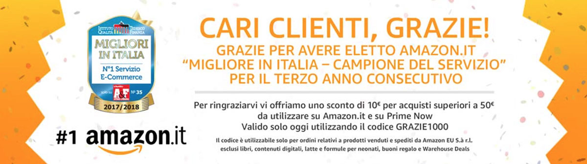 Amazon è il miglior sito di e commerce italiano, 10 euro in regalo a ... Il miglior sito per acquisti on line