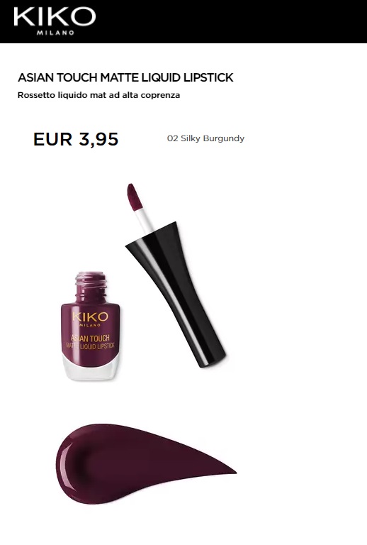 make up kiko rossetto scuro matte