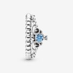 Disney, anello con tiara blu di Cenerentola