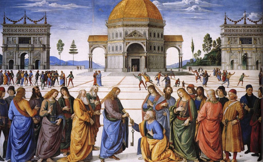 perugino consegna delle chiavi
