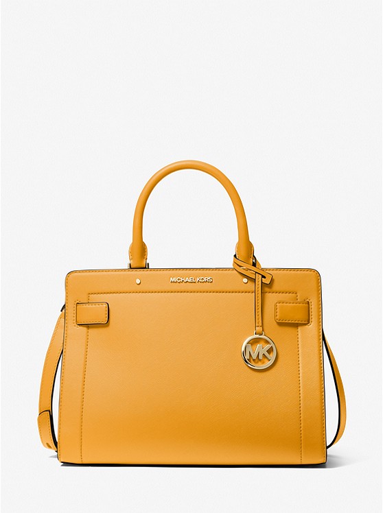 Borsa a mano Rayne media in pelle Saffiano