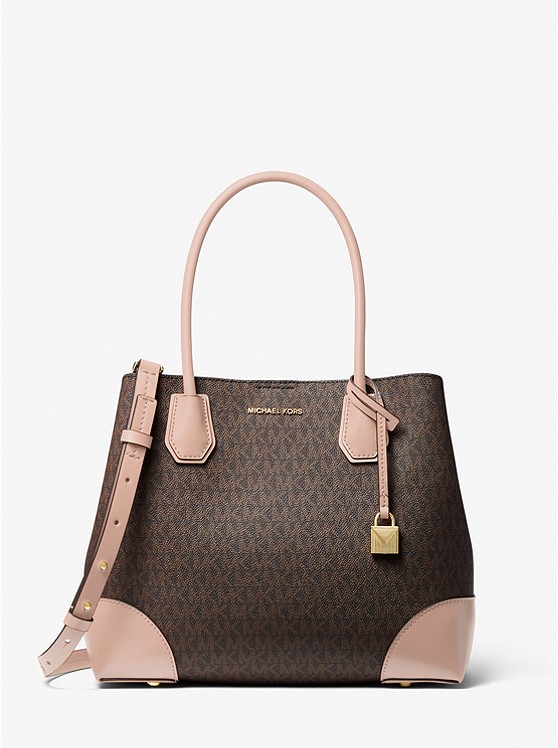 Borsa tote Mercer Gallery media con logo michael kors