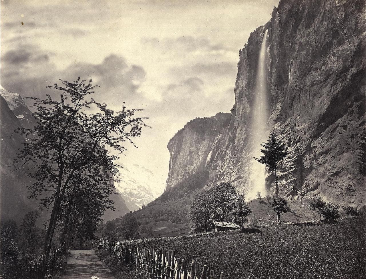 Francis Frith, La cascata di Staubbach nella valle di Lauterbrunnen