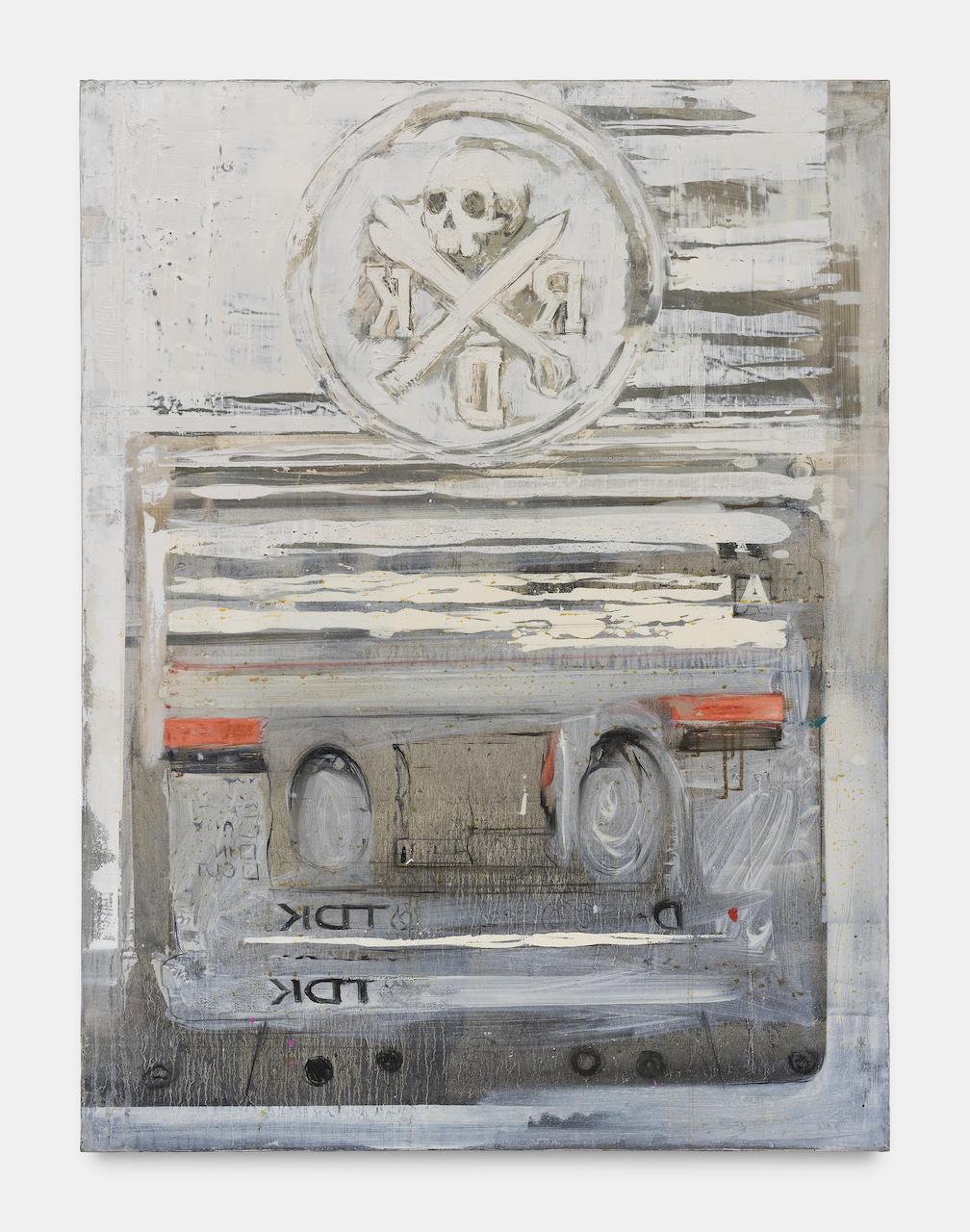 Radek Szlaga, Noriega Mix Tapes, 2022, oil on canvas, 31.5 x 23.5 inches, 80 x 60 cm