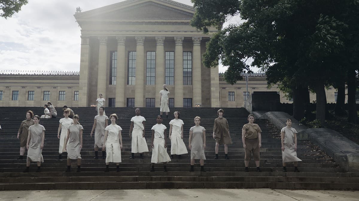 Yael Bartana, The Undertaker, 2019, One channel video and sound installation, 13’, Courtesy the artist and Galleria Raffaella Cortese, Milan; Annet Gelink Gallery, Amsterdam; Sommer Contemporary Art, Tel Aviv; Petzel Gallery, New York
