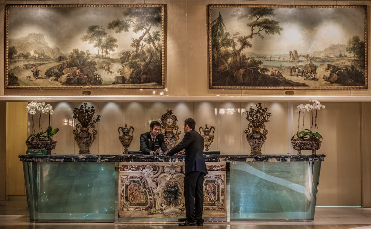 Concierge Desk with Zais Painting