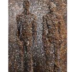 FRANCESCO DI LUCA, RUSTICLES FOAM 2023, particolare, TECNICA MISTA FERRO SALDATO OSSIDI DI FERRO E RAME POLIURETANO FIGURA 1 - 203 X 50 X 50CM FIGURA 2 , 196 X 50 X 50 CM TELA, 220 X 160CM