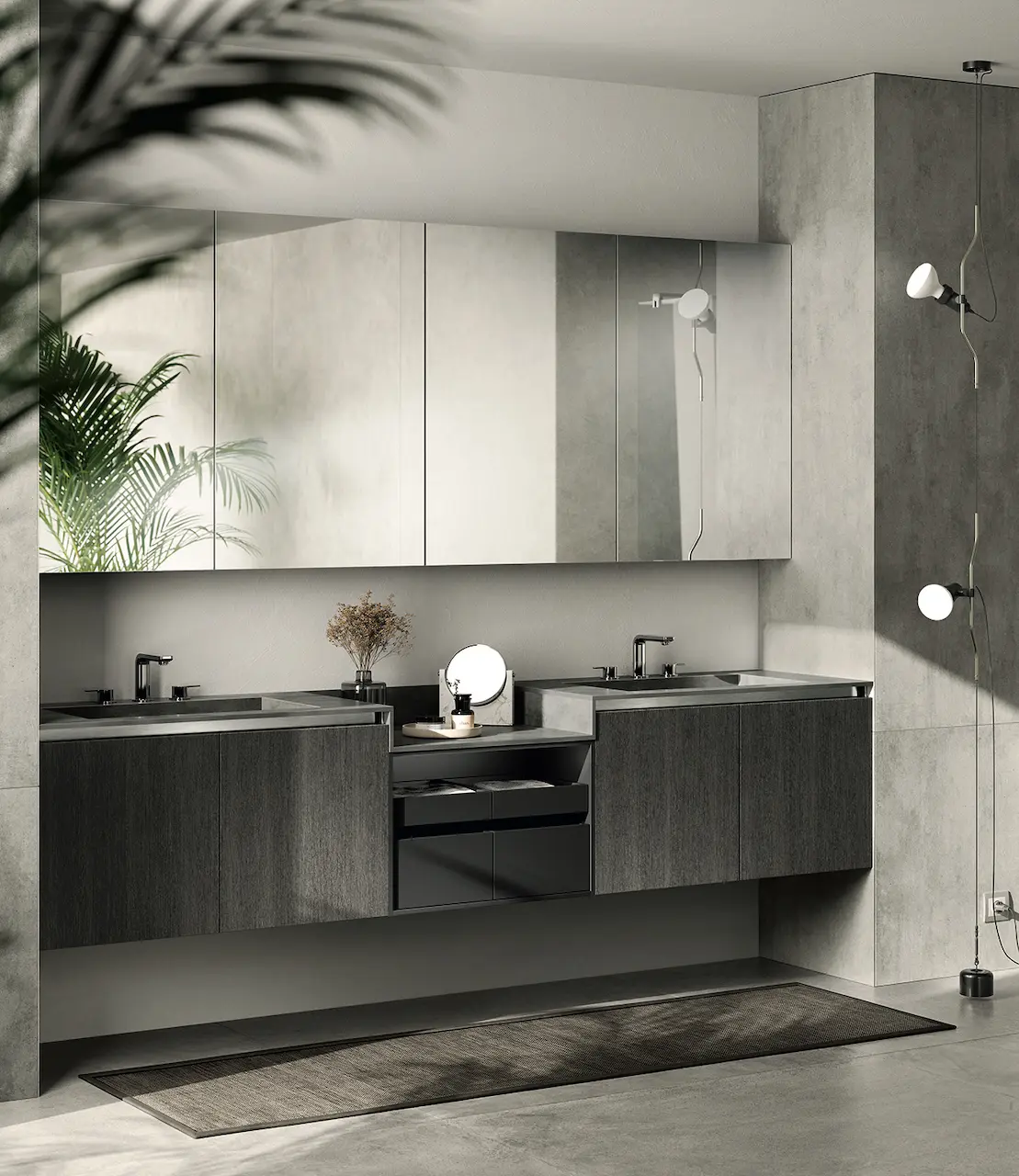 Lido, la nuova proposta di arredo bagno Scavolini, design Vuesse, che esprime con innata eleganza la sintesi di un equilibrio