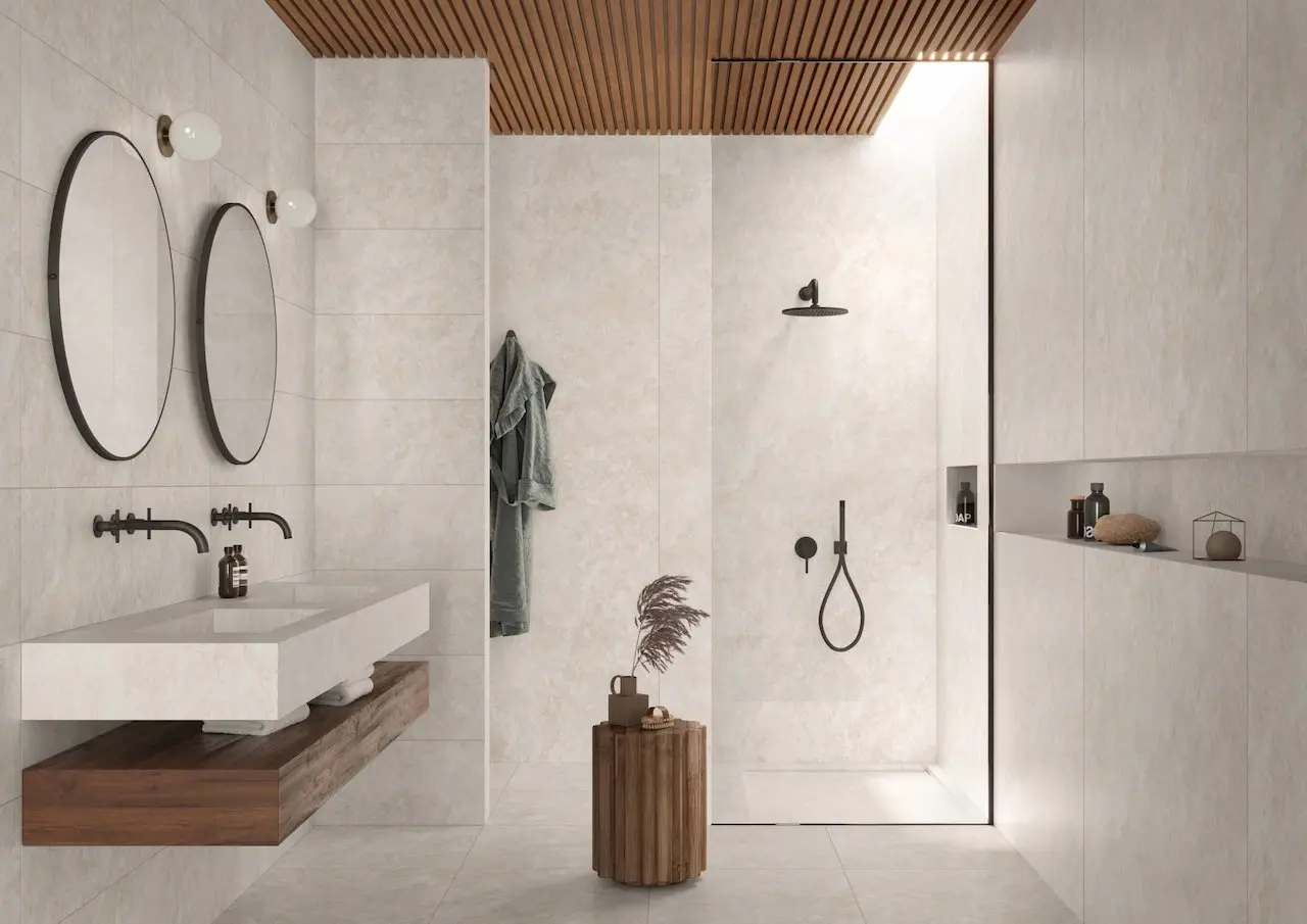 Pietra Tiburtina amb. Aventino cross + lavabo Aquatio