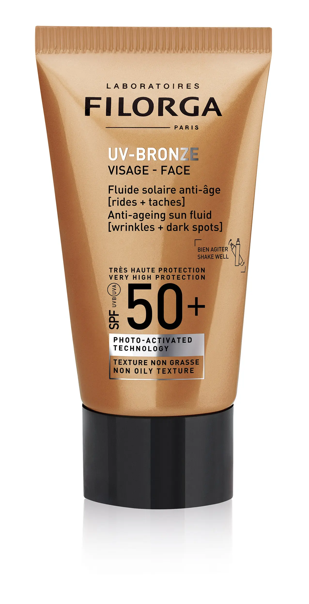 UV-BRONZE FACE SPF 50+ Fluido solare per il viso