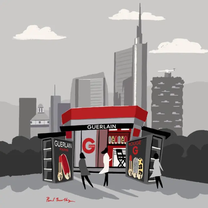 ROUGE G RENDEZ-VOUS - Illustration Paul Thurlby x Guerlain