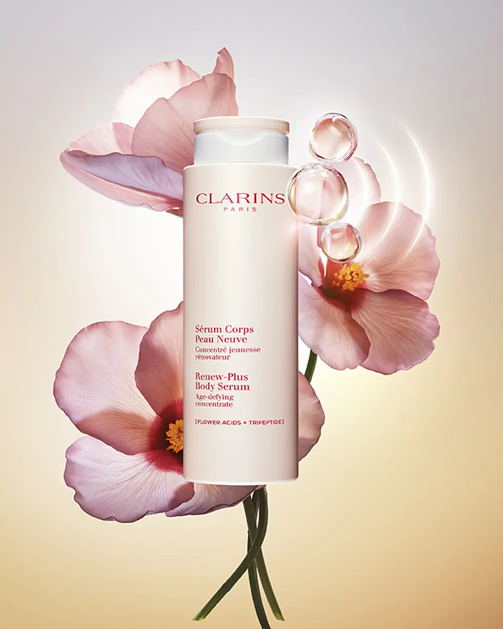 Clarins presenta il nuovo Serum Corps Peau Neuve