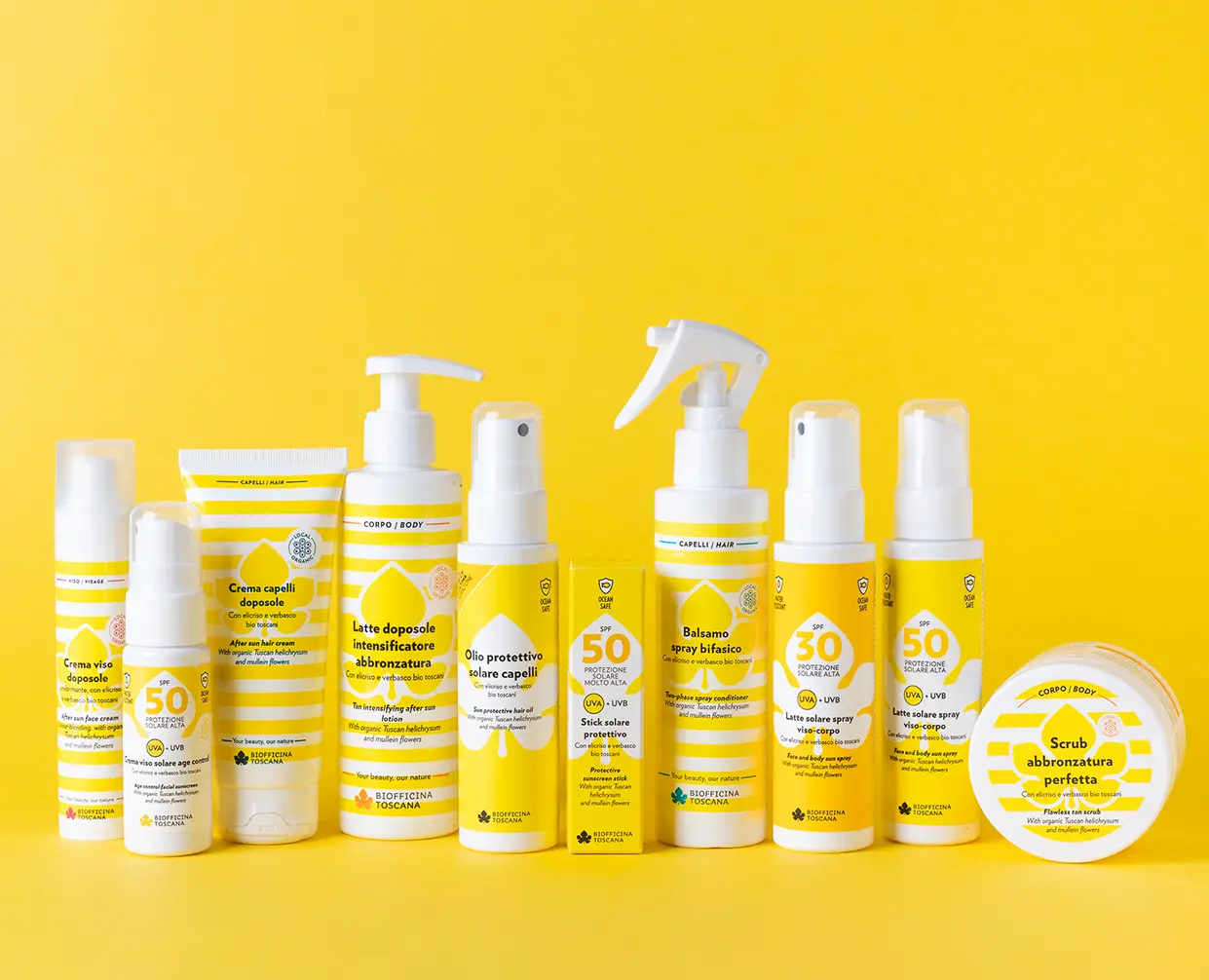 linea Biofficina Toscana protegge pelle e capelli con i fiori del sole