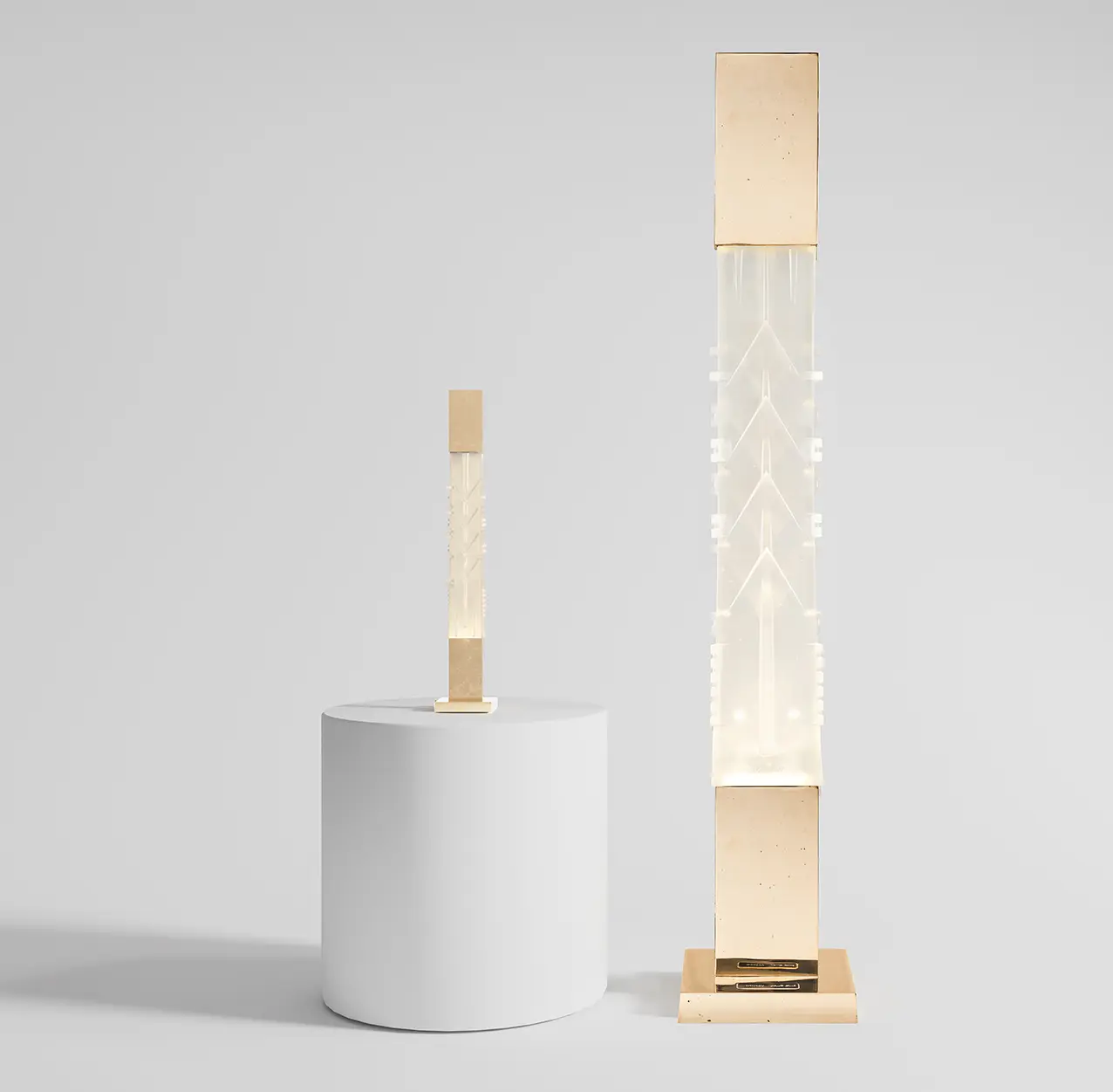 Le lampade Stele di VENINI e Arnaldo Pomodoro